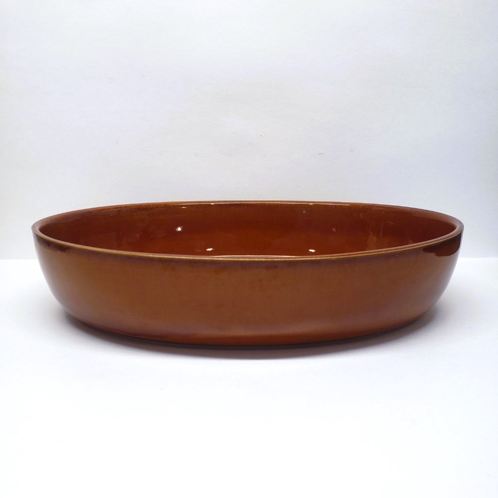Denby Orchard Large Oval Baking Dish Casserole Baker Pear Fruit Brown 11 x 8.25" - Picture 2 of 8